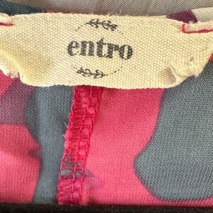 Entro Vibrant Pink and Gray Blouse